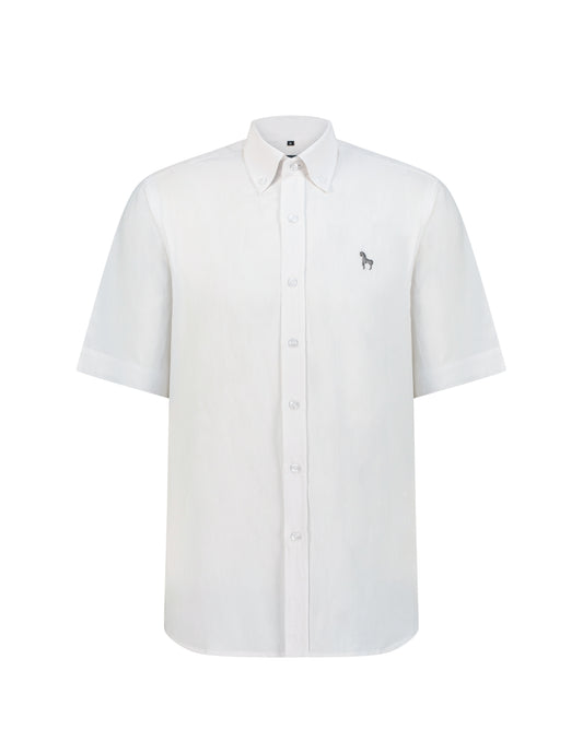 MALE LINEN POLO SHIRT - WHITE