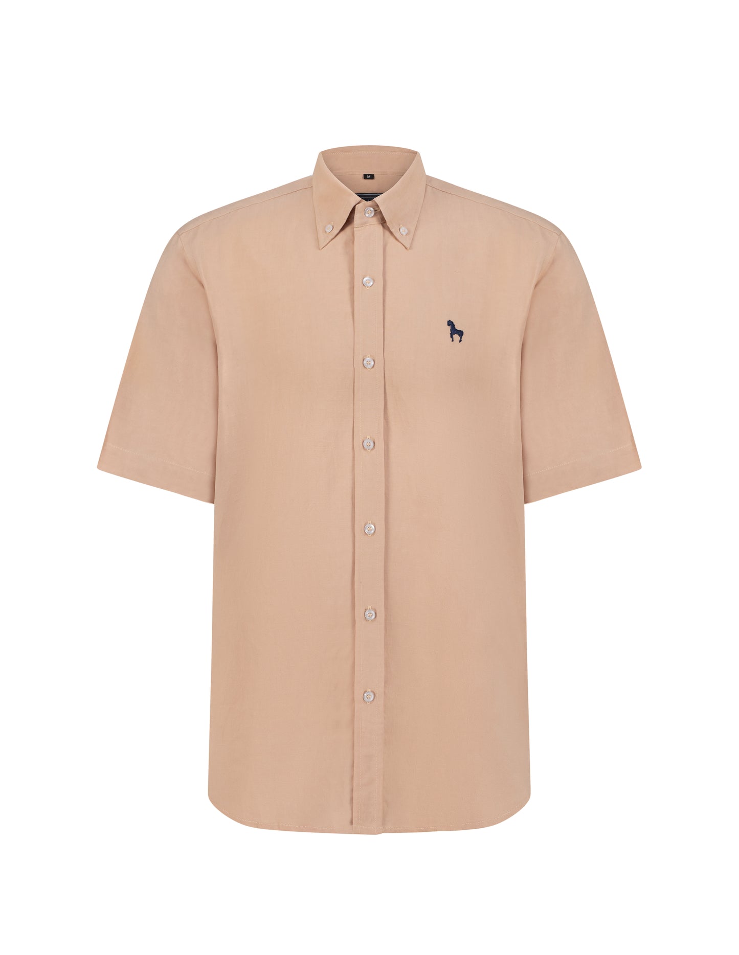 MALE LINEN POLO SHIRT - PEACH