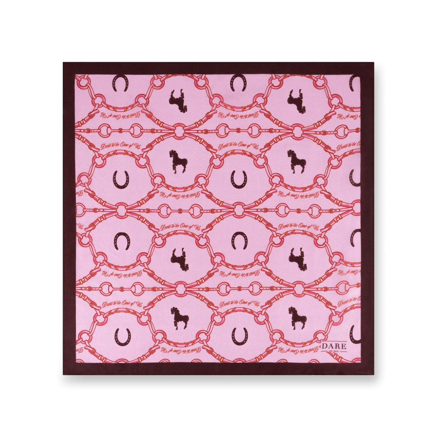 Scarf Silk - Rose gold/Maroon