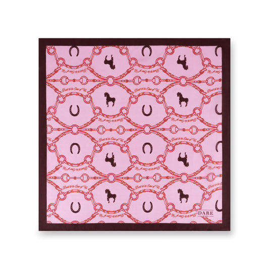 Scarf Silk - Rose gold/Maroon
